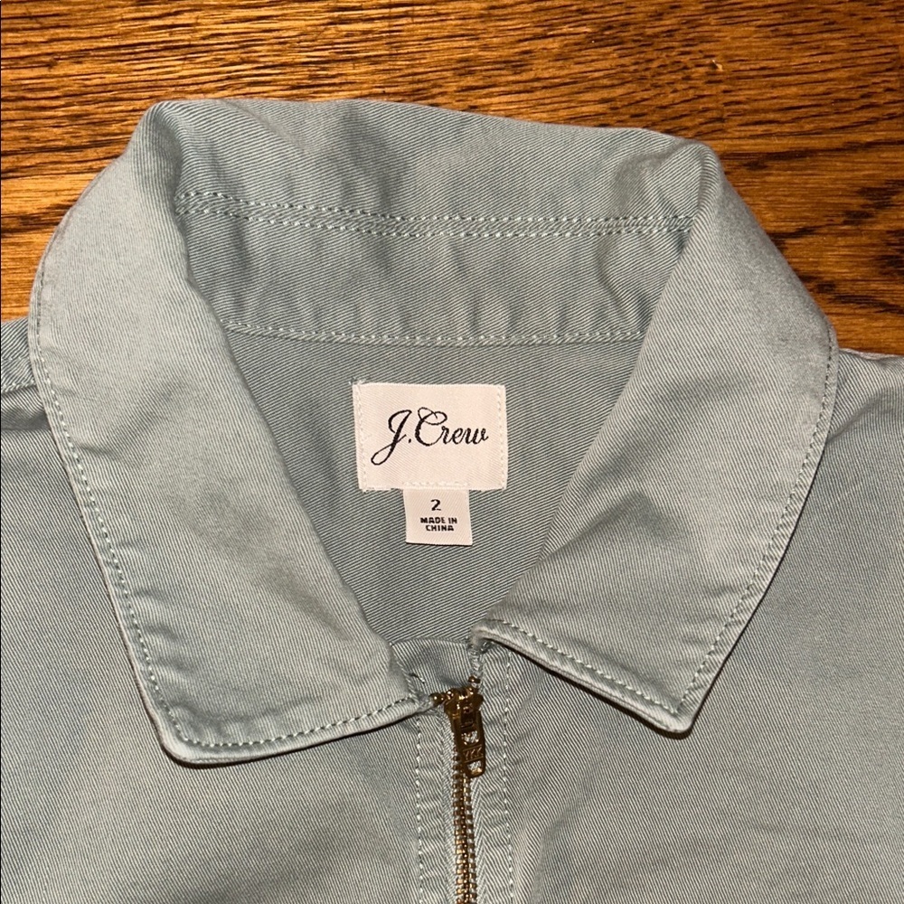 J.Crew Sage Green Zip-Front Utility Dress Size 2 - Picture 4 of 8
